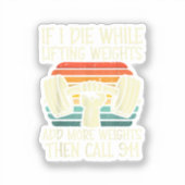 ジムもし私はリフティング重いおもしろいトレーニングフィットネス シール (正面)