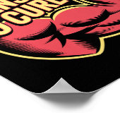 ジムやる気を起こさせるおもしろいユーモア二頭筋獲得免許 ポスター (角)