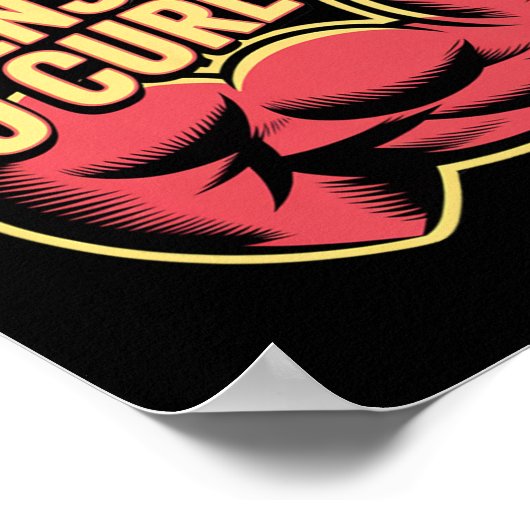 ジムやる気を起こさせるおもしろいユーモア二頭筋獲得免許 ポスター (角)