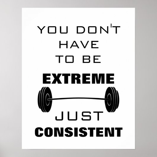 ジムやる気を起こさせるトレーニングフィットネス引用文ポスター ポスター (正面)