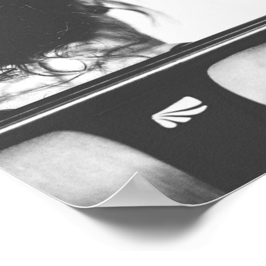 ジムやる気を起こさせるトレーニング汗が後で輝く ポスター (角)