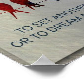 ジムやる気を起こさせる引用文：鳥と鋼製コラージュ3 ポスター (角)