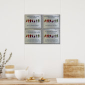 ジムやる気を起こさせる引用文：鳥と鋼製コラージュ3 ポスター (キッチン)