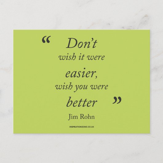 「ジムやる気を起こさせる・ローン引用文」はがき ポストカード (正面)