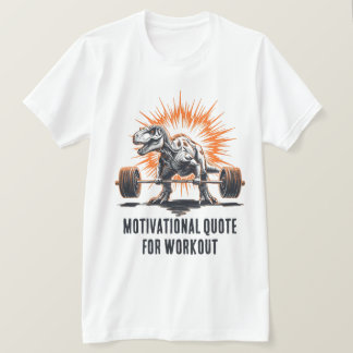 ジムやフィットネスで使えるカスタムダイナソーテキスト Tシャツ