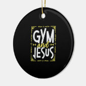 ジムアンドイエズジムフィットネスリフティングウェイト体ブイ セラミックオーナメント (左)