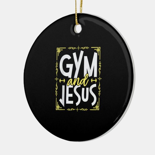 ジムアンドイエズジムフィットネスリフティングウェイト体ブイ セラミックオーナメント (左)