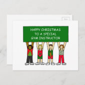 ジムインストラクターハッピークリスマス シーズンポストカード (正面/裏面)
