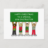ジムインストラクターハッピークリスマス シーズンポストカード (正面)