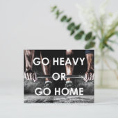 ジムウェイトトレーニングフィットネス やる気を起こさせる ポストカード (スタンド正面)