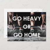 ジムウェイトトレーニングフィットネス やる気を起こさせる ポストカード (正面/裏面)