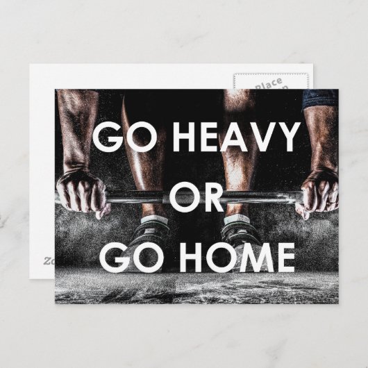ジムウェイトトレーニングフィットネス やる気を起こさせる ポストカード (正面/裏面)