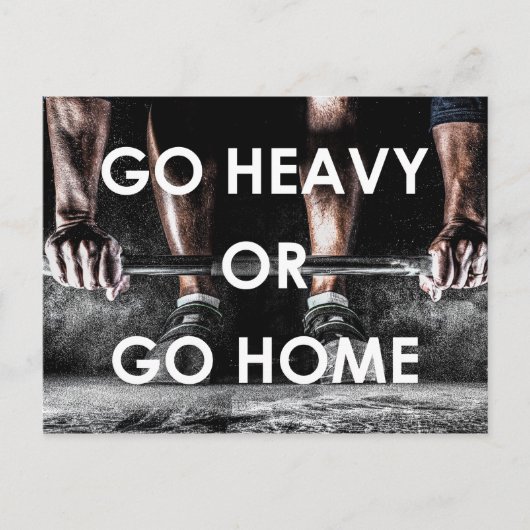 ジムウェイトトレーニングフィットネス やる気を起こさせる ポストカード (正面)