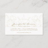 ジムウーマンヨガ姿ポーズ金ゴールド 名刺 (裏面)