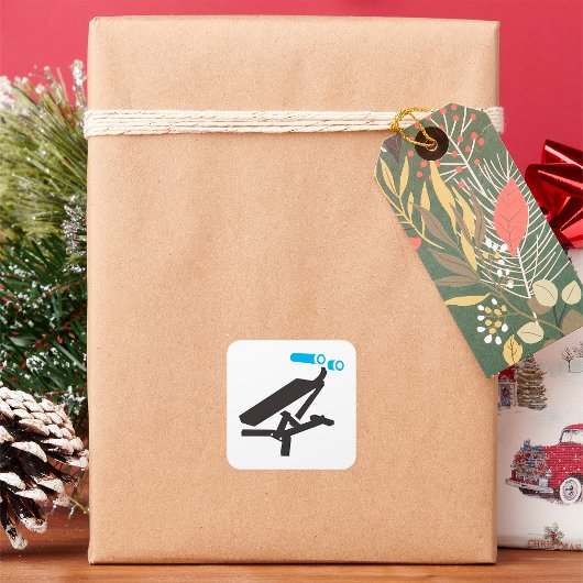 ジムエクササイズ機器アイコン スクエアシール