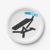 ジムエクササイズ機器アイコン ペーパープレート (正面)