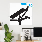 ジムエクササイズ機器アイコン ポスター (ホームオフィス)