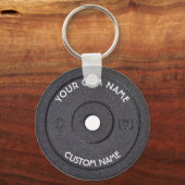 ジムオーナーまたはカーブ文字付きユーザおもしろい キーホルダー (正面)