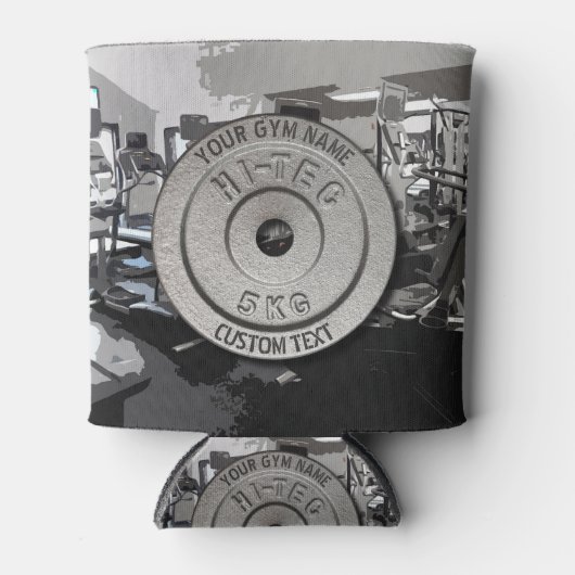 ジムオーナーまたはユーザーフィットネスグレイおもしろいエディション 缶クーラー (正面)