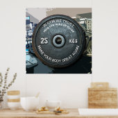 ジムオーナーフィットネストレーニングヴィンテージウェイトおもしろい ポスター (キッチン)