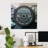 ジムオーナーフィットネストレーニングヴィンテージウェイトおもしろい ポスター (ホームオフィス)