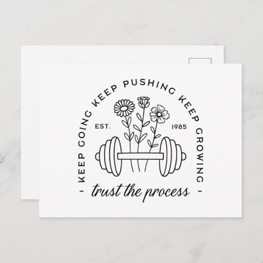 ジムガール美学やる気を起こさせる引用文 ポストカード (正面/裏面)