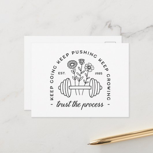 ジムガール美学やる気を起こさせる引用文 ポストカード (正面/裏面インサイチュ)