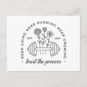 ジムガール美学やる気を起こさせる引用文 ポストカード (正面)