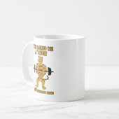 ジムキャット。おもしろいやる気を起こさせる コーヒーマグカップ (正面左)