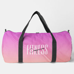 ジムコンパニオンモダンピンクオレンジグラデーションジムバッグ ダッフルバッグ
