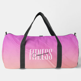 ジムコンパニオンモダンピンクオレンジグラデーションジムバッグ ダッフルバッグ