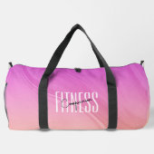 ジムコンパニオンモダンピンクオレンジグラデーションジムバッグ ダッフルバッグ (裏面)
