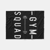 ジムスクワッドボディビルやる気を起こさせる引用文ジムワーク フリースブランケット (正面(横))