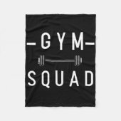 ジムスクワッドボディビルやる気を起こさせる引用文ジムワーク フリースブランケット (正面)
