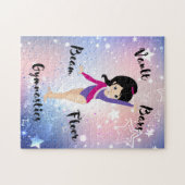 ジムスターブラックヘア、ブルーアイズ、パープルレオタード ジグソーパズル (横)