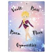 ジムスターブロンド、グリーンアイズ、ブルゴーニュ・レオタード クリップボード (裏面)