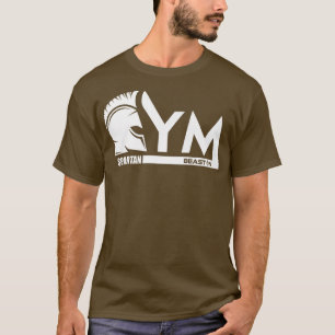 ジムスパルタンビーストオンジムモチベーションフィットネスことわざ Tシャツ