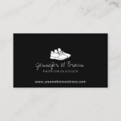 ジムスポーツスニーカー白い靴 名刺 (正面)