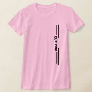 ジムタイム - ミニマルな女性のフィットネスワークアウト Tシャツ