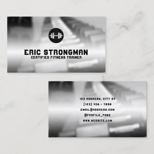 ジムダンベルインスパイアビジネスカード 名刺 (正面/裏面)