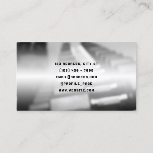 ジムダンベルインスパイアビジネスカード 名刺 (裏面)