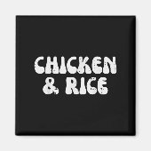 ジムチキン&ライスおもしろいトレーニングダイエットフィットネスミー マグネット (正面)