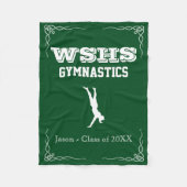 ジムチームフリースSm毛布ホワイト文字for Guys フリースブランケット (正面)