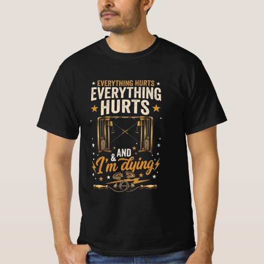 ジムデザイン「すべてが痛い」 Tシャツ (正面)