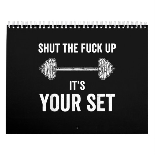 ジムトレーニングおもしろいItsセット引用文 カレンダー (カバー)