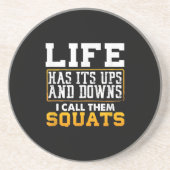 ジムトレーニングウェイトスクアットメンズウィメンズ コースター (正面)