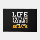 ジムトレーニングウェイトスクアットメンズウィメンズ ドアマット (正面)