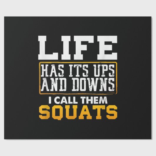 ジムトレーニングウェイトスクアットメンズウィメンズ ラッピングペーパー (フラット)