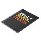 ジムトレーニングパワーリフティングスクアットベンチデッドリフト ノートブック (左側)