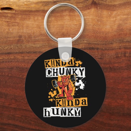 ジムトレーニングフィットネスおもしろいデビルユニチュンキーハンキーW キーホルダー (正面)